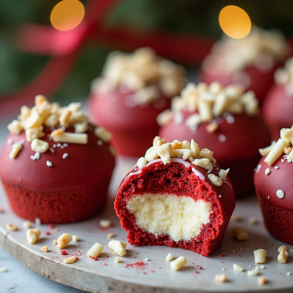 Red Velvet Cheesecake Bites